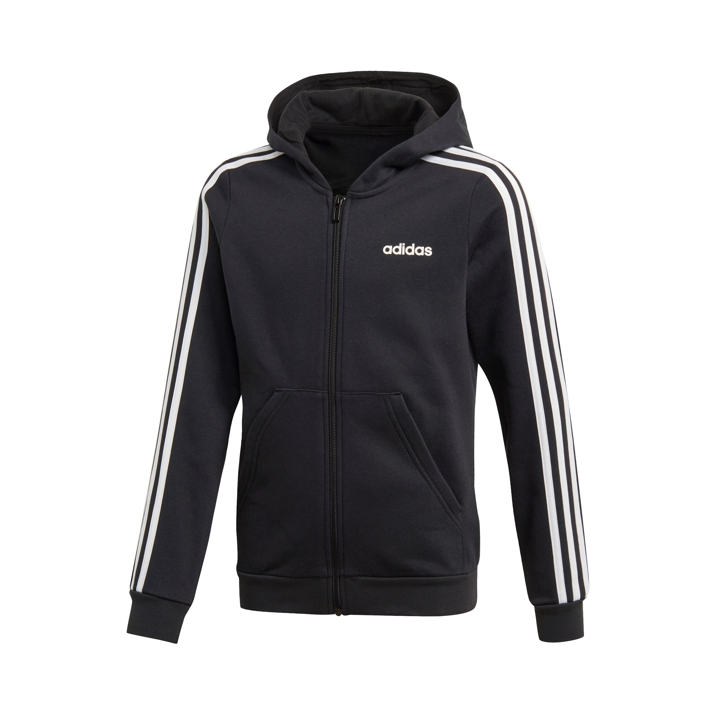 adidas Essentials 3 Stripes Sweatjacke Mädchen Schwarz adidas Essentials 3 Stripes Full Zip Sweatjacke Mädchen