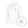 Create Flower Zip Sweatjacke Damen-Weiß,Mehrfarbig