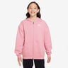 Club Fleece Oversized Full-Zip Sweatjacke Mädchen-Rosa