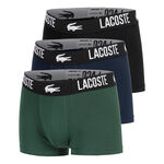 Lacoste Bekleidung Lacoste Cotton Stretch Trunk Boxer Short 3er Pack Herren-Dunkelgr&uuml;n