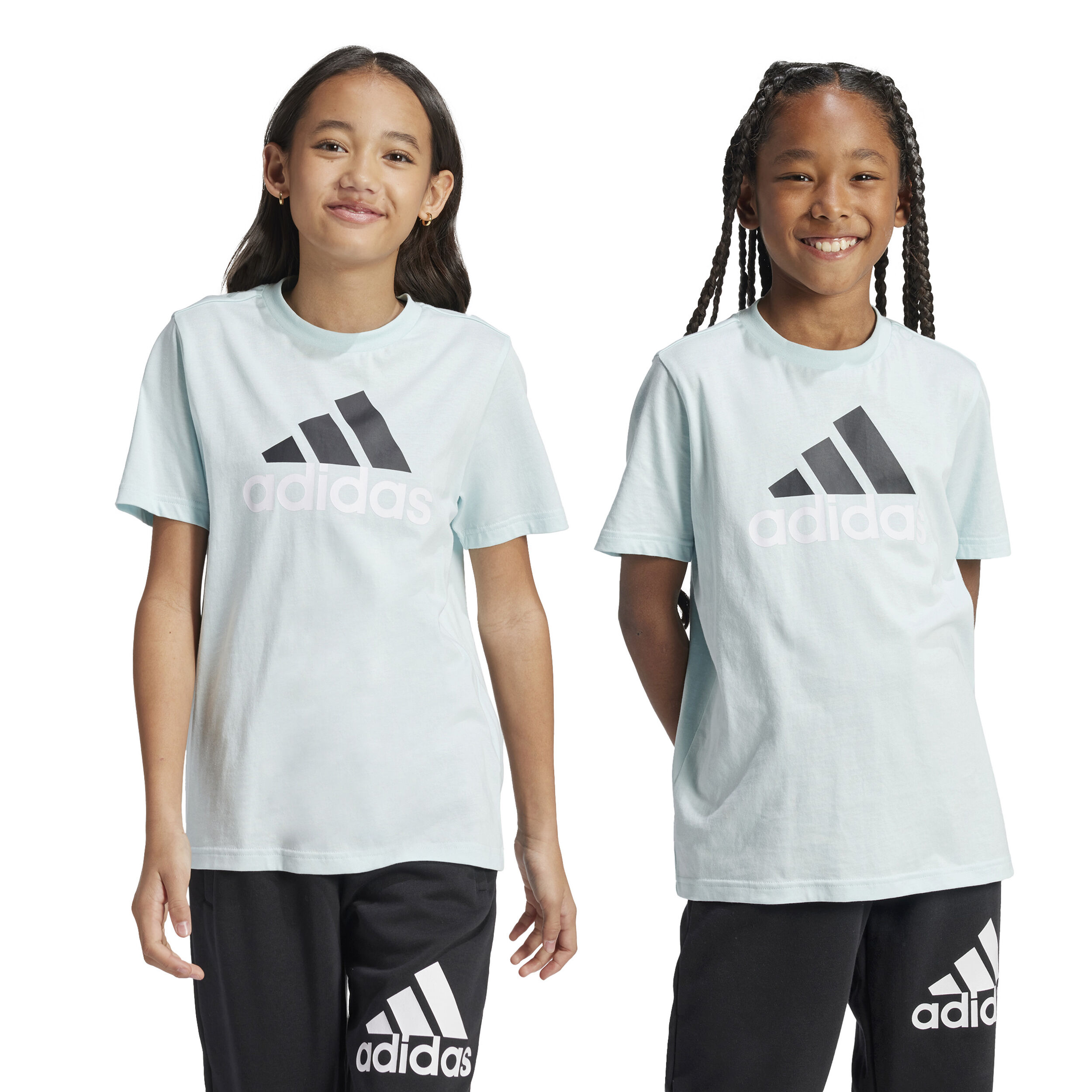 adidas Big Logo 2 T Shirt Jungen Mint Schwarz online kaufen Tennis Point AT