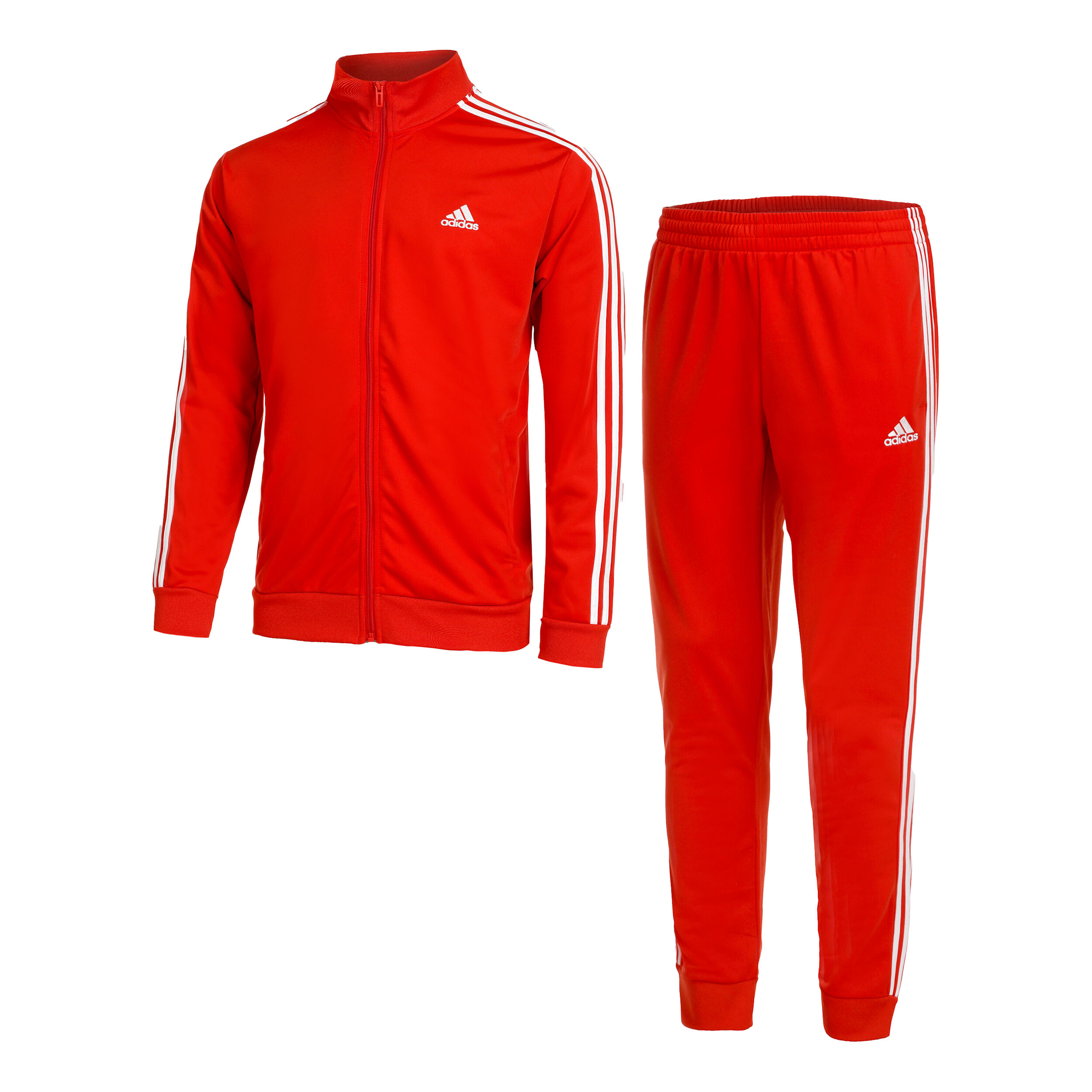 adidas Sportswear Basic 3 Stripes Tricot Trainingsanzug Herren Orange WeiB online kaufen Tennis Point AT