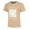 Wild Swirl Court T-Shirt Damen-Beige,Mehrfarbig