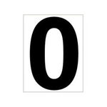 Tegra Platzbedarf Tegra Platzziffer 0 Schild-Weiß,Schwarz