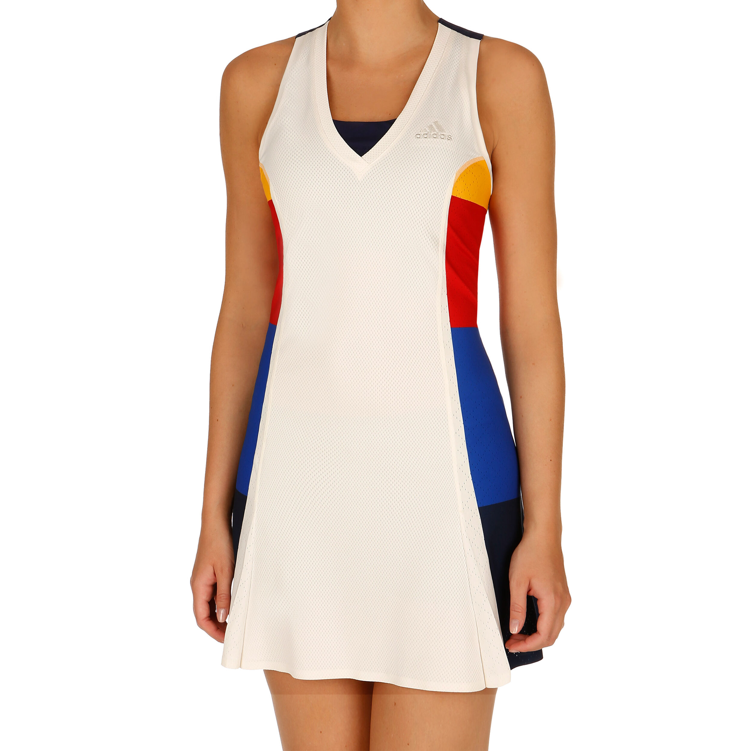 adidas New York Color Blocked Kleid Damen Creme Dunkelblau online kaufen Tennis Point AT