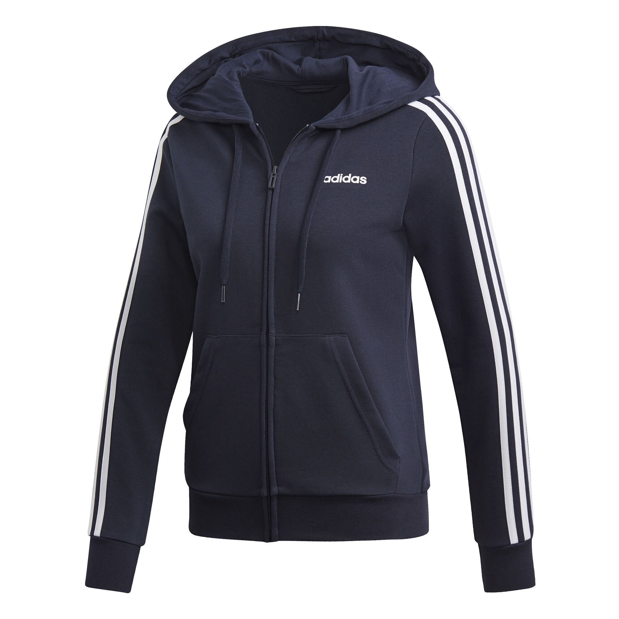adidas Essentials 3 Stripes Sweatjacke Damen Dunkelblau adidas Essentials 3 Stripes Sweatjacke Damen Dunkelblau