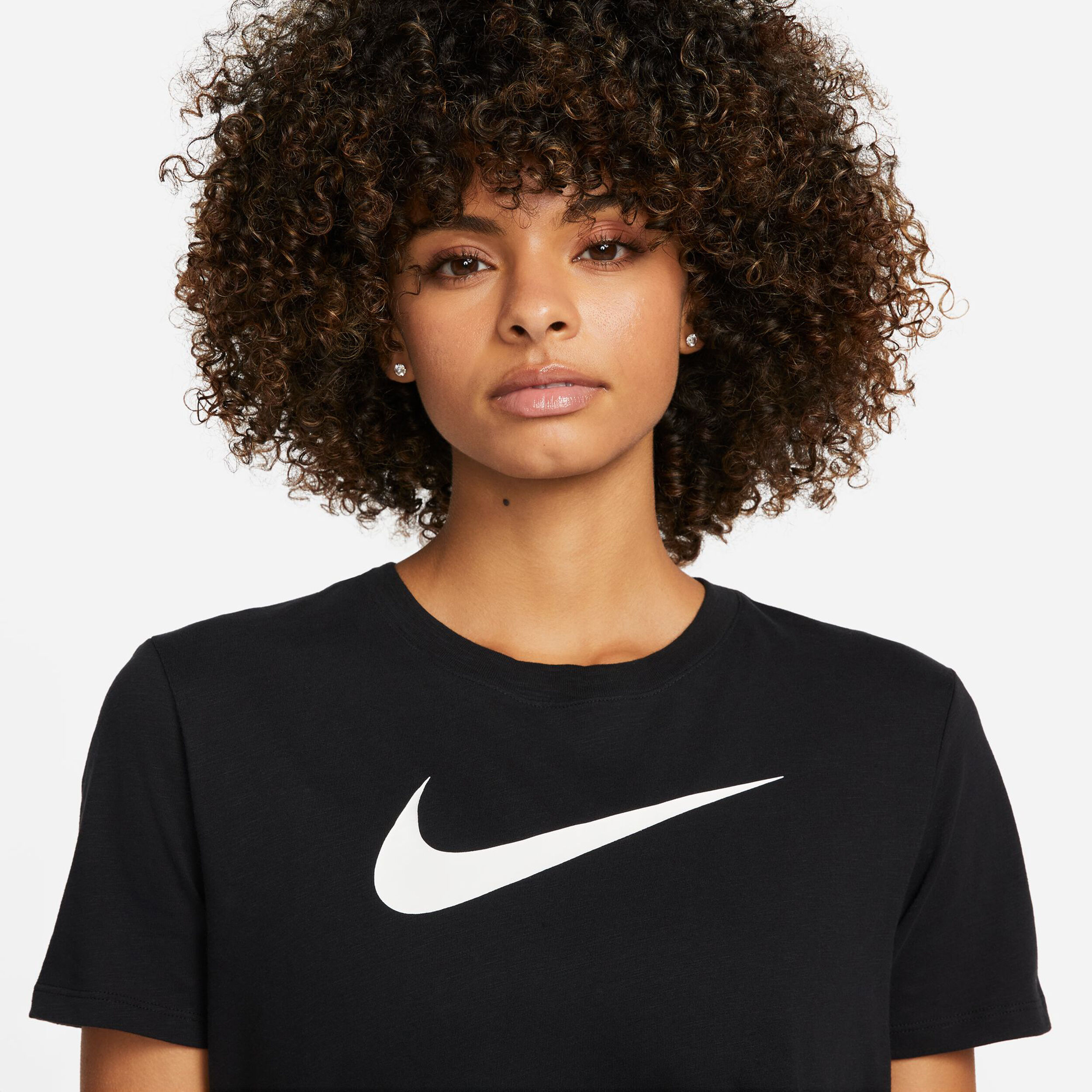 Nike Dri Fit Swoosh T Shirt Damen Schwarz WeiB online kaufen Tennis Point AT