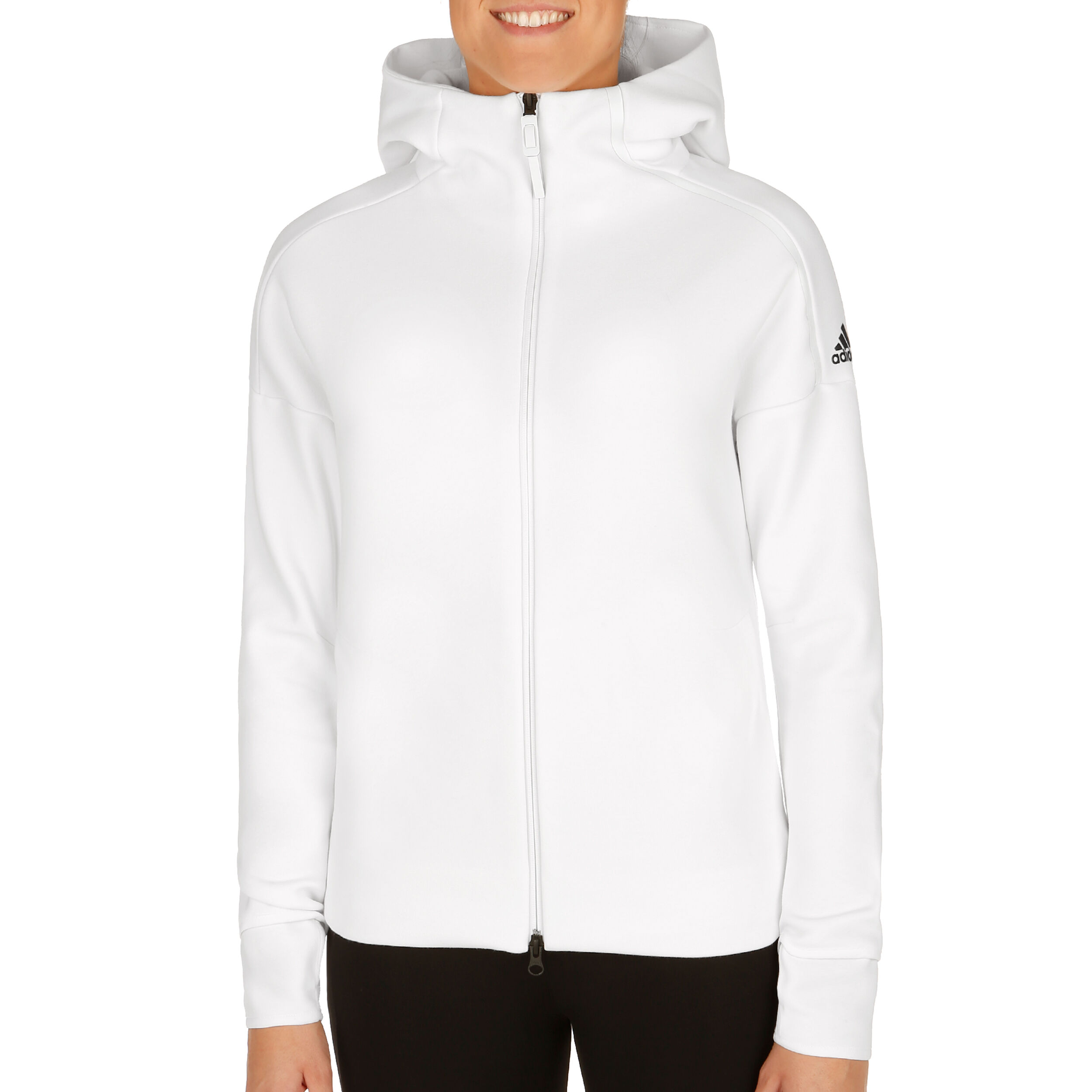 adidas Z.N.E. Hoodie Sweatjacke Damen Weiß, Hellgrau adidas Z.N.E. Hoodie Sweatjacke Damen Weiß, Hellgrau