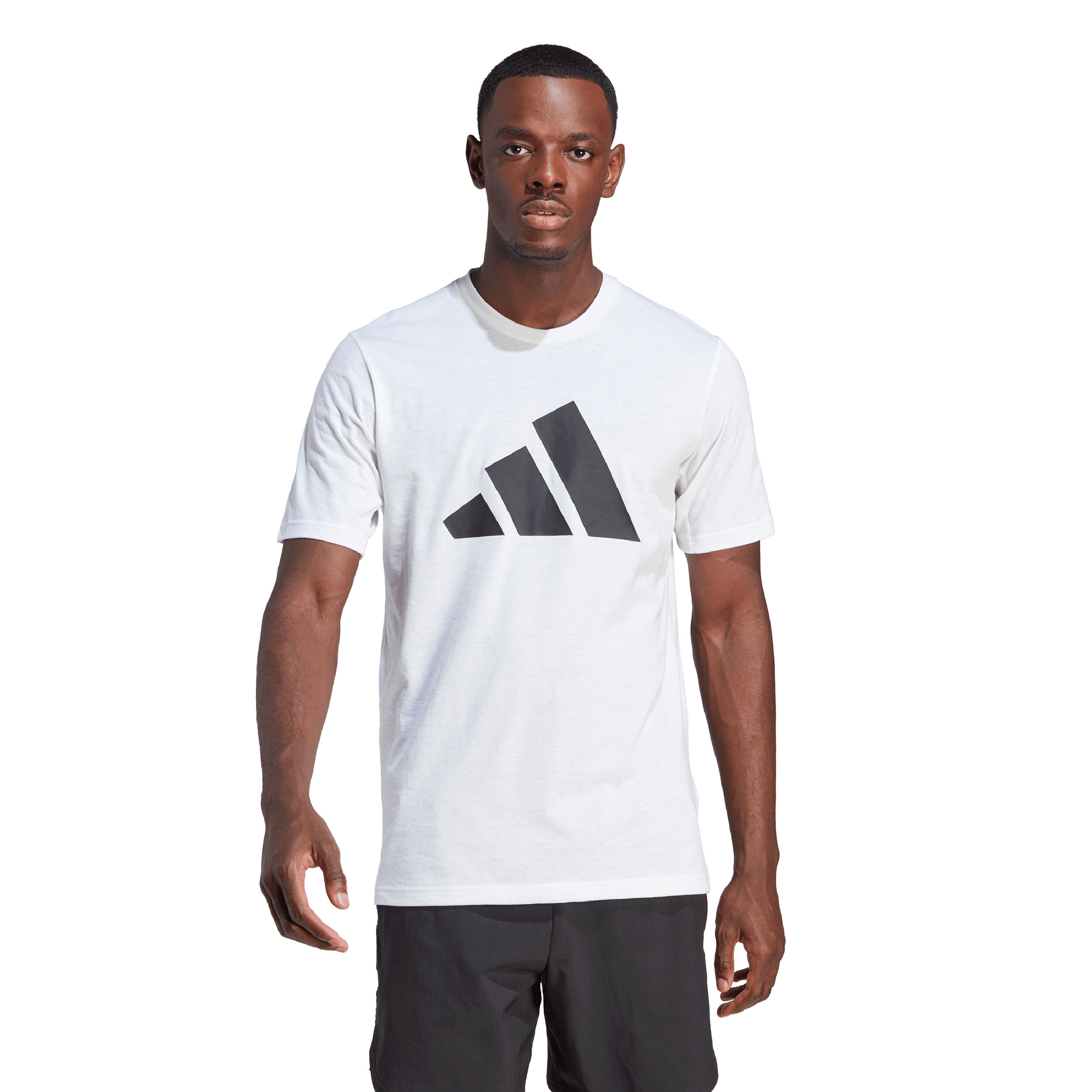 adidas Training Essentials Feel Ready Logo T Shirt Herren WeiB Schwarz online kaufen Tennis Point AT