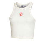 Quiet Please Bekleidung Quiet Please Crossroad Ribbed Tank-Top Damen-Weiß