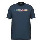 HEAD Bekleidung HEAD Vision Rainbow T-Shirt Herren - dunkelblau, 
