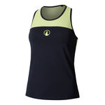 Quiet Please Bekleidung Quiet Please Perspectives Racerback Tank-Top Damen-Dunkelblau