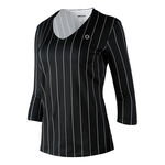 Tennis-Point Bekleidung Tennis-Point Stripes Longsleeve Special Edition Damen-Schwarz,Weiß