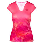 BIDI BADU Bekleidung BIDI BADU Bella 2.0 Tech V-Neck T-Shirt Damen-Pink,Mehrfarbig