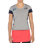 Bullpadel Bekleidung Bullpadel Rollaz T-Shirt Damen-Grau,Schwarz