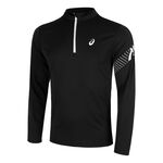 ASICS Bekleidung ASICS Icon 1/2 Zip Laufshirt Herren-Schwarz