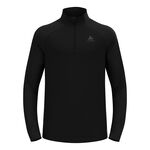 Odlo Bekleidung Odlo Essential Ceramiwarm 1/2 Zip Laufshirt Herren-Schwarz