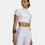 Under Armour T-Shirt Under Armour HeatGear Crop T-Shirt Damen-wei&szlig;, grau