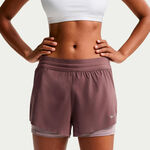 Nike Bekleidung Nike Swift 2in1 Laufshorts Damen - braun, lila