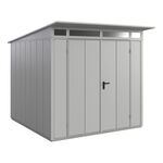 Hörmann Set Berry Gerätehaus Modern-P,Typ2,RAL9006, 2 flg, inkl. Zubehör