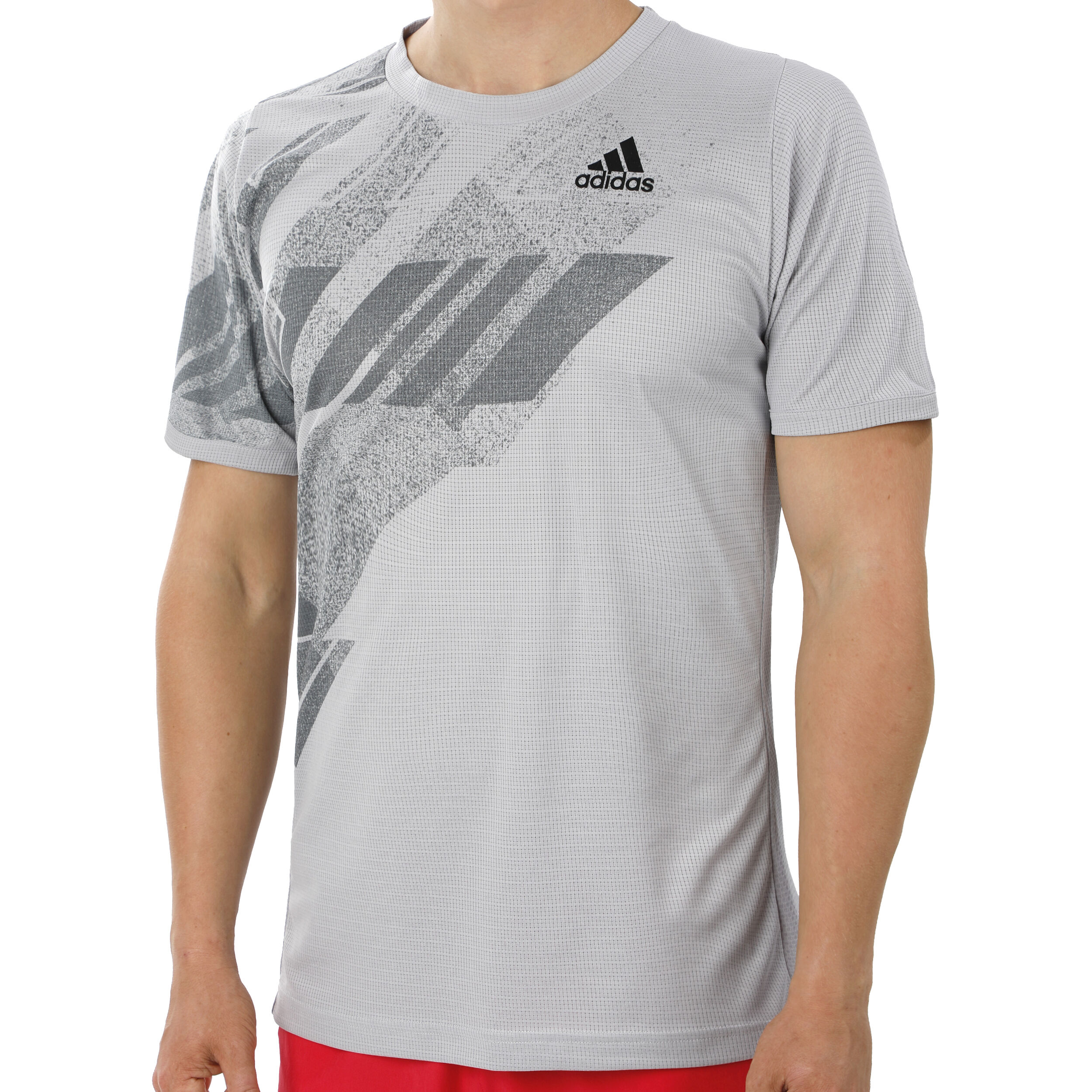 Tennisbekleidung von adidas online kaufen | Tennis Point adidas New York Printed T Shirt Herren Dunkelgrau, Grau