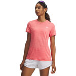 Under Armour Bekleidung Under Armour Tech Twist T-Shirt Damen-rot, wei&szlig;