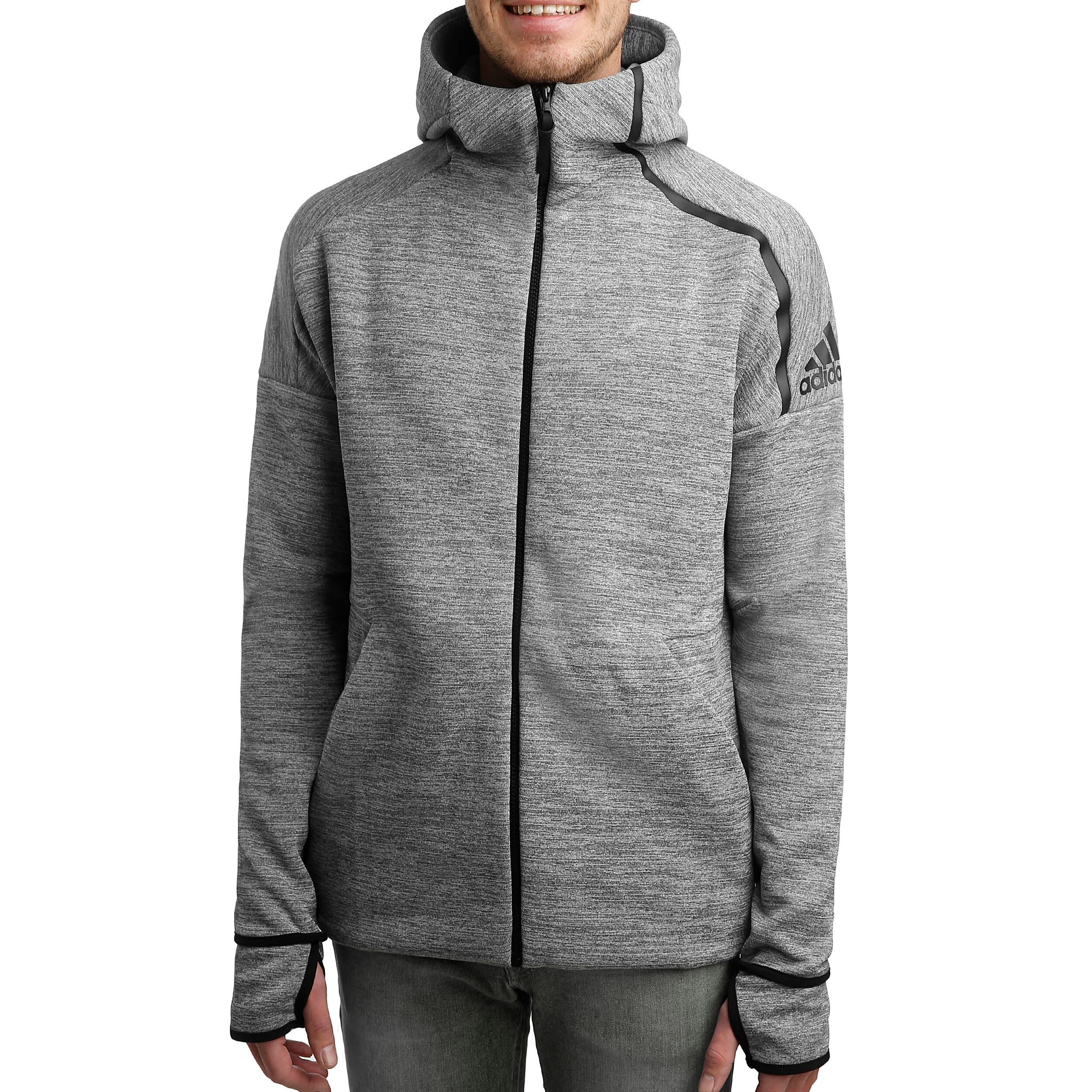 adidas Z.N.E. Fast Release Zipper Sweatjacke Herren Grau adidas Z.N.E. Fast Release Zipper Sweatjacke Herren Weiß