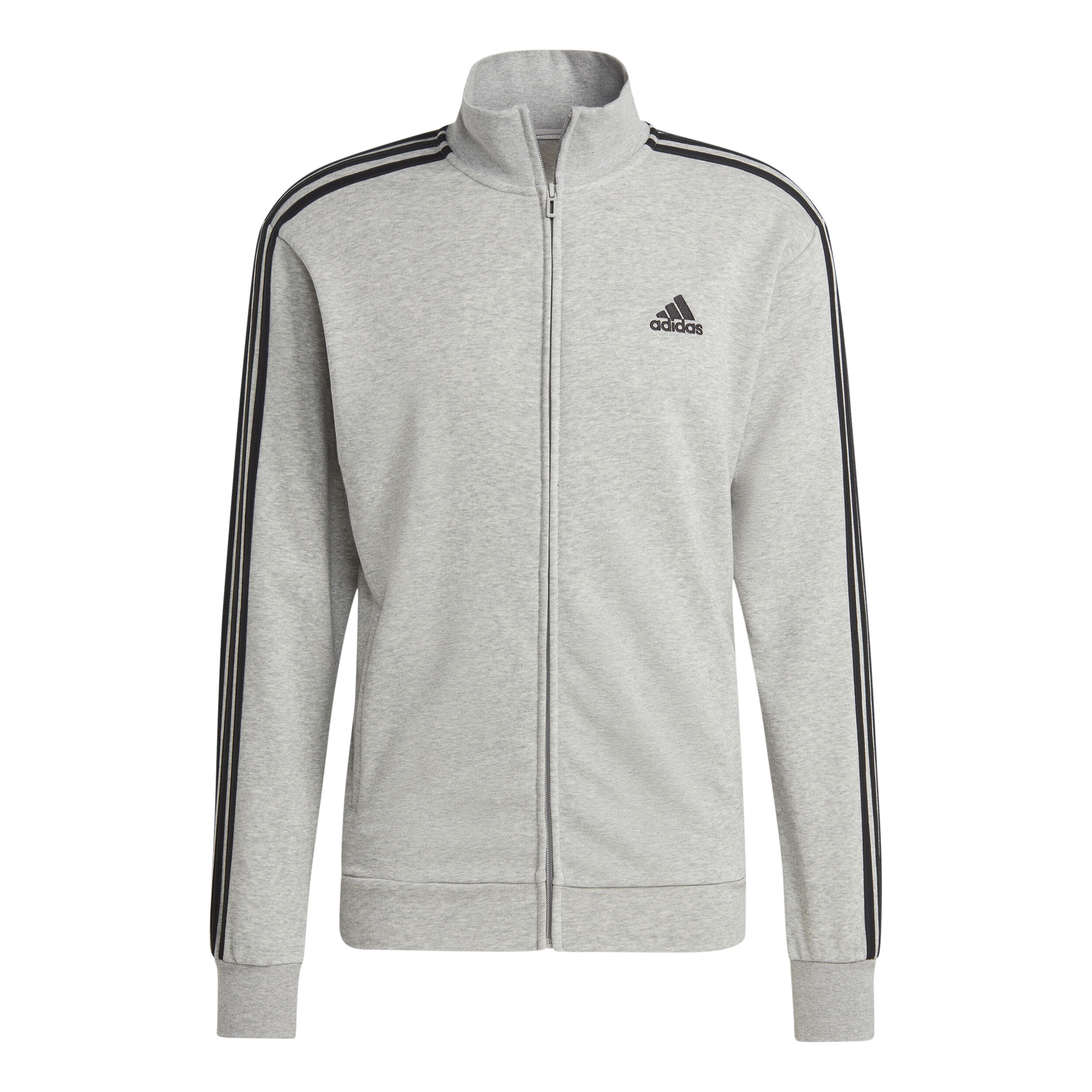 adidas Sportswear Basic 3 Stripes French Terry Trainingsanzug Herren Grau Schwarz online kaufen Tennis Point AT