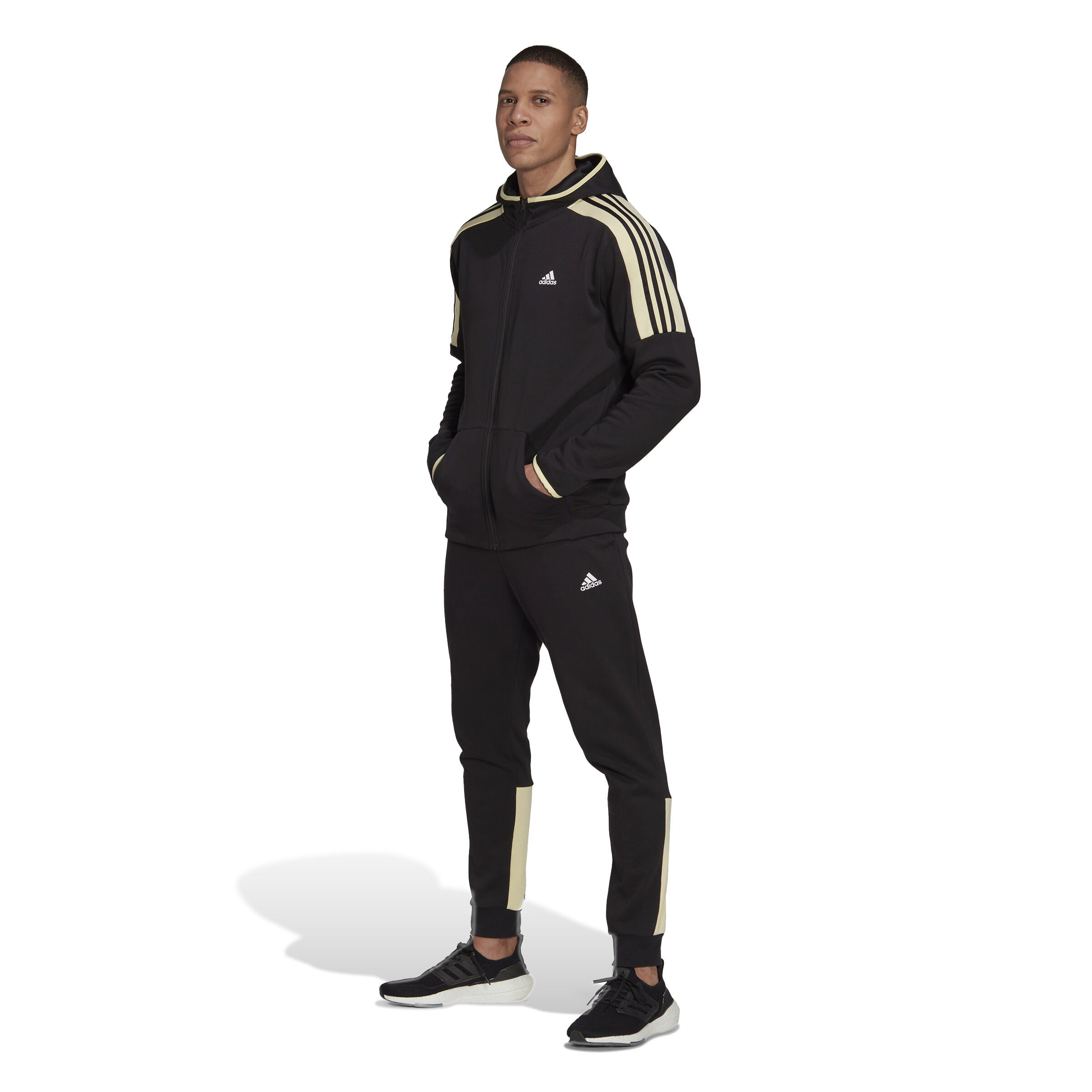 Adidas trainingsanzug herren schwarz gold best sale