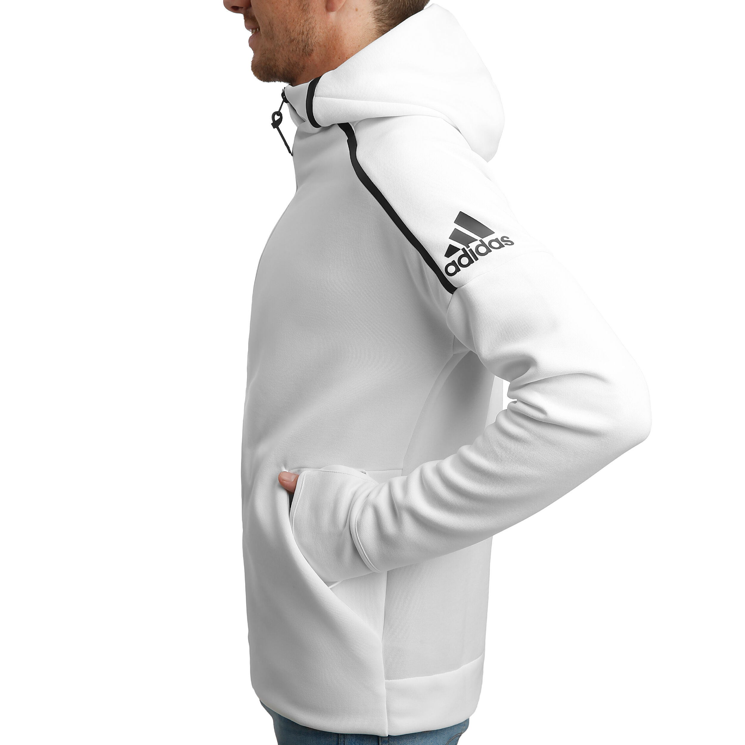 adidas Z.N.E. Fast Release Zipper Sweatjacke Herren Weiß adidas Z.N.E. Fast Release Zipper Sweatjacke Herren Weiß