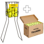Tennis-Point Drucklose Bälle Tennis-Point Training 72 Bälle (drucklos) plus Ballkorb