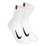 Nike Bekleidung Nike Court Multiplier Cushioned Tennissocken 2er Pack-Wei&szlig;,Schwarz