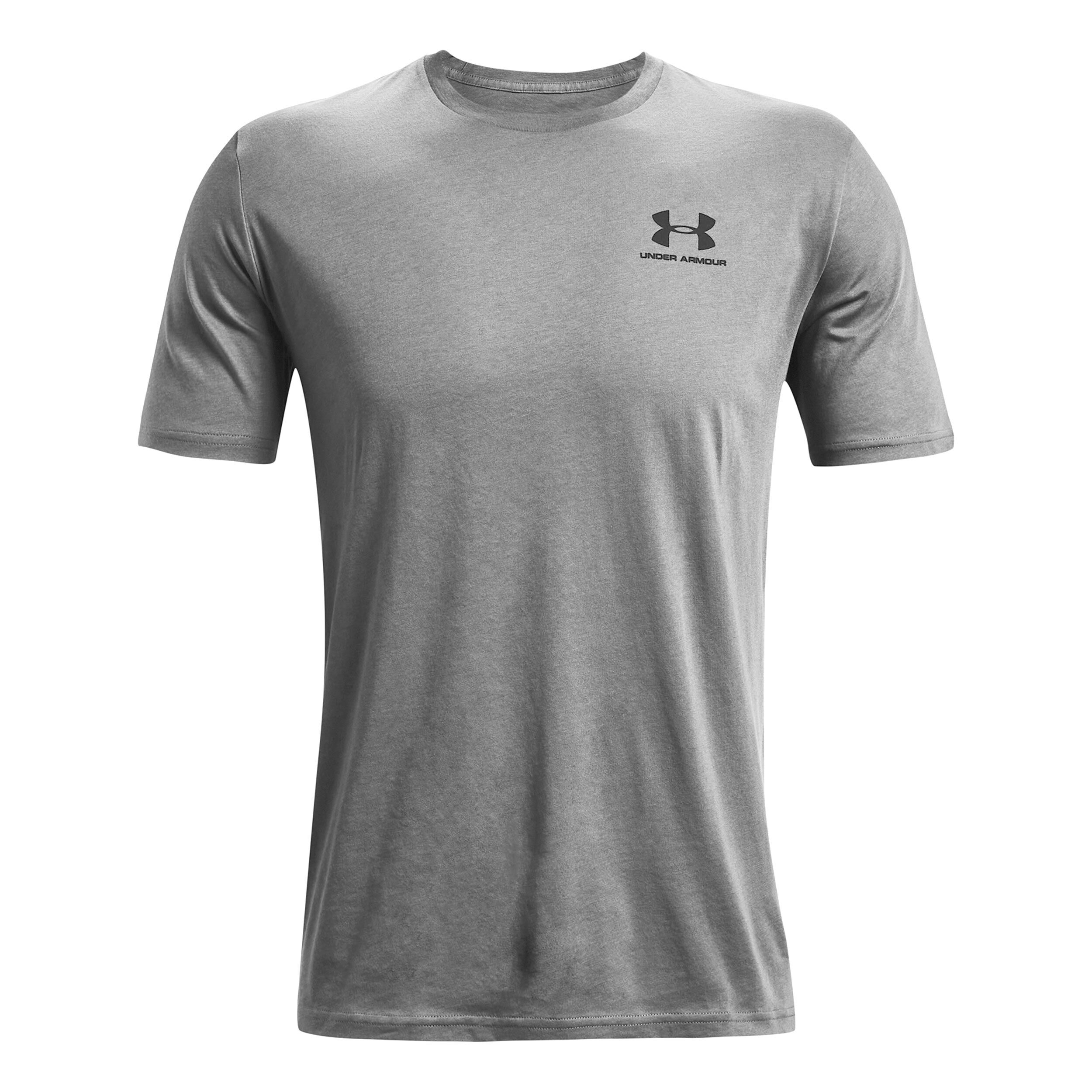 Under Armour Sportstyle Left Chest T Shirt Herren Grau Schwarz online kaufen Tennis Point AT
