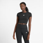 New Balance Bekleidung New Balance Harmony Fitted T-Shirt Damen-Schwarz