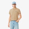 Ribbed Collar Polo Polo Herren - beige