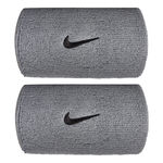 Nike Bekleidung Nike Swoosh Classic Doublewide Schweißband Unisex - grau, schwarz
