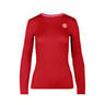 Mina Tech Roundneck Longsleeve M&auml;dchen - dunkelrot, 