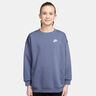 Sportswear Club Fleece Oversized Crew Sweatshirt Mädchen - blaugrau, weiß