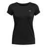Heatgear T-Shirt Damen - schwarz, silber