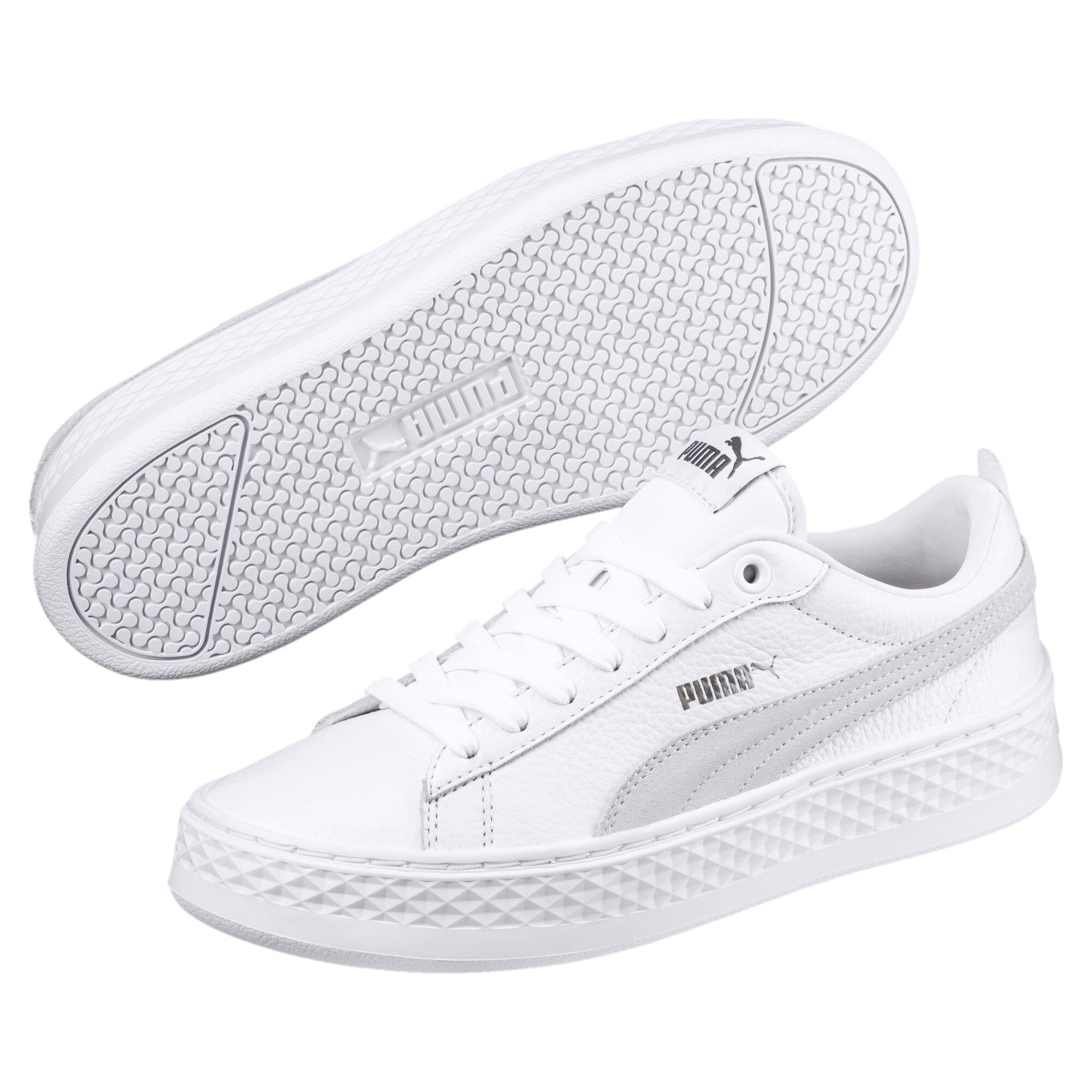 Puma Smash Platform Sneaker Damen WeiB Creme online kaufen Tennis Point AT