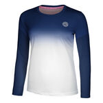 BIDI BADU Bekleidung BIDI BADU Crew Gradiant Longsleeve Damen-Dunkelblau,Weiß