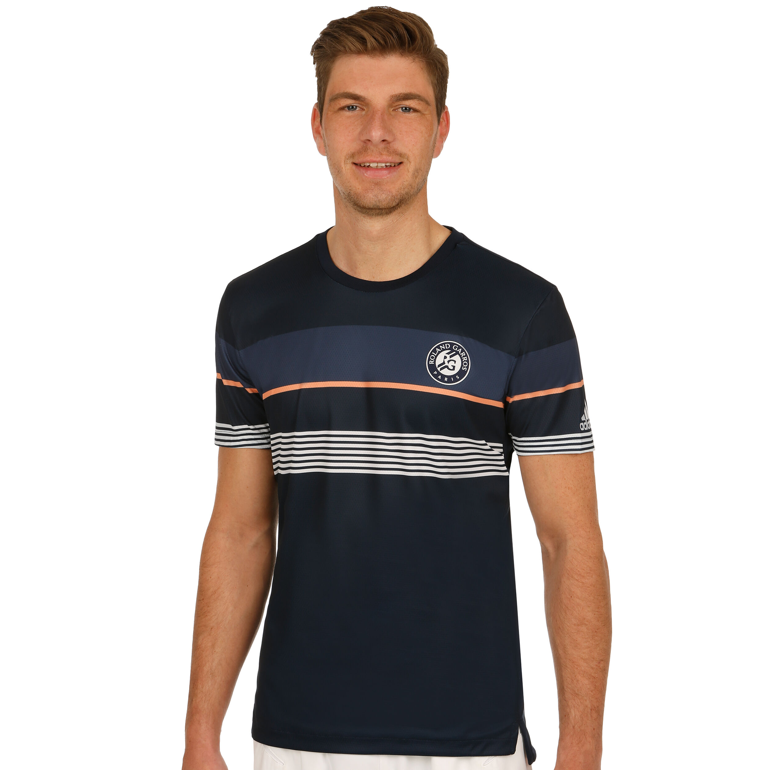 adidas Roland Garros T Shirt Herren Dunkelblau, Blau adidas Roland Garros T Shirt Herren Dunkelblau, Blau