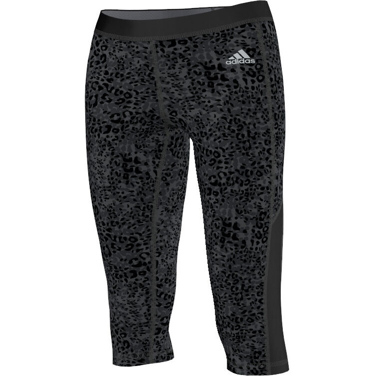 adidas Techfit Capri Animal Print Capri Hose Damen Schwarz adidas Techfit Capri Animal Print Capri Hose Damen Schwarz