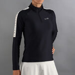 Endless Bekleidung Endless Kirsch Iconic Ii Longsleeve Damen-Schwarz,Gold