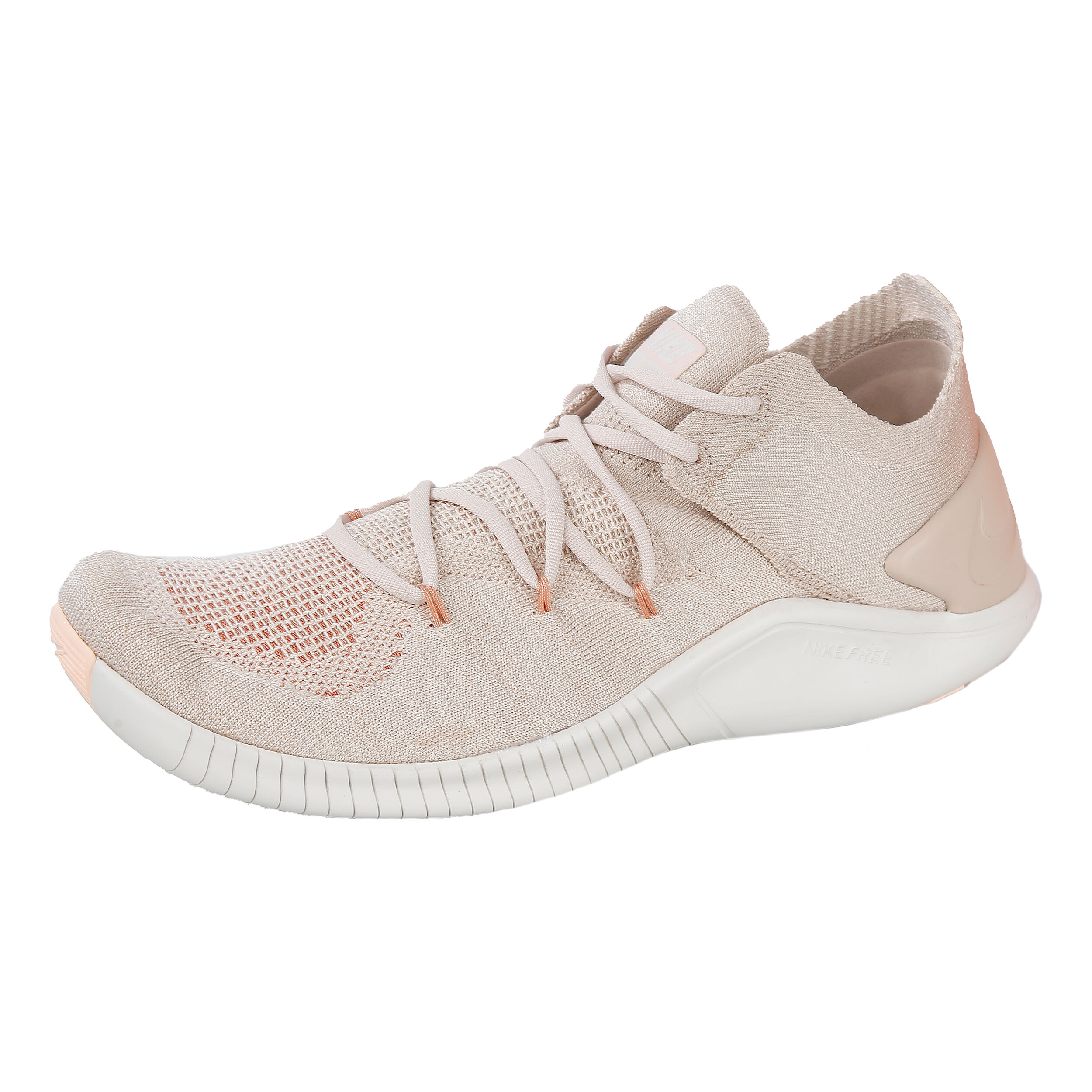 Nike free flyknit beige clearance