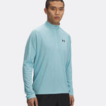 Under Armour Tech Textured 1/2 Zip-GRY Long-Sleeves
