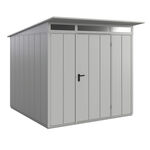 Hörmann Set Berry Gerätehaus Modern-P,Typ2,RAL9006, 1 flg, inkl. Zubehör