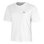 Lacoste Bekleidung Lacoste Relaxed Fit Plain Soft T-Shirt Damen-Wei&szlig;