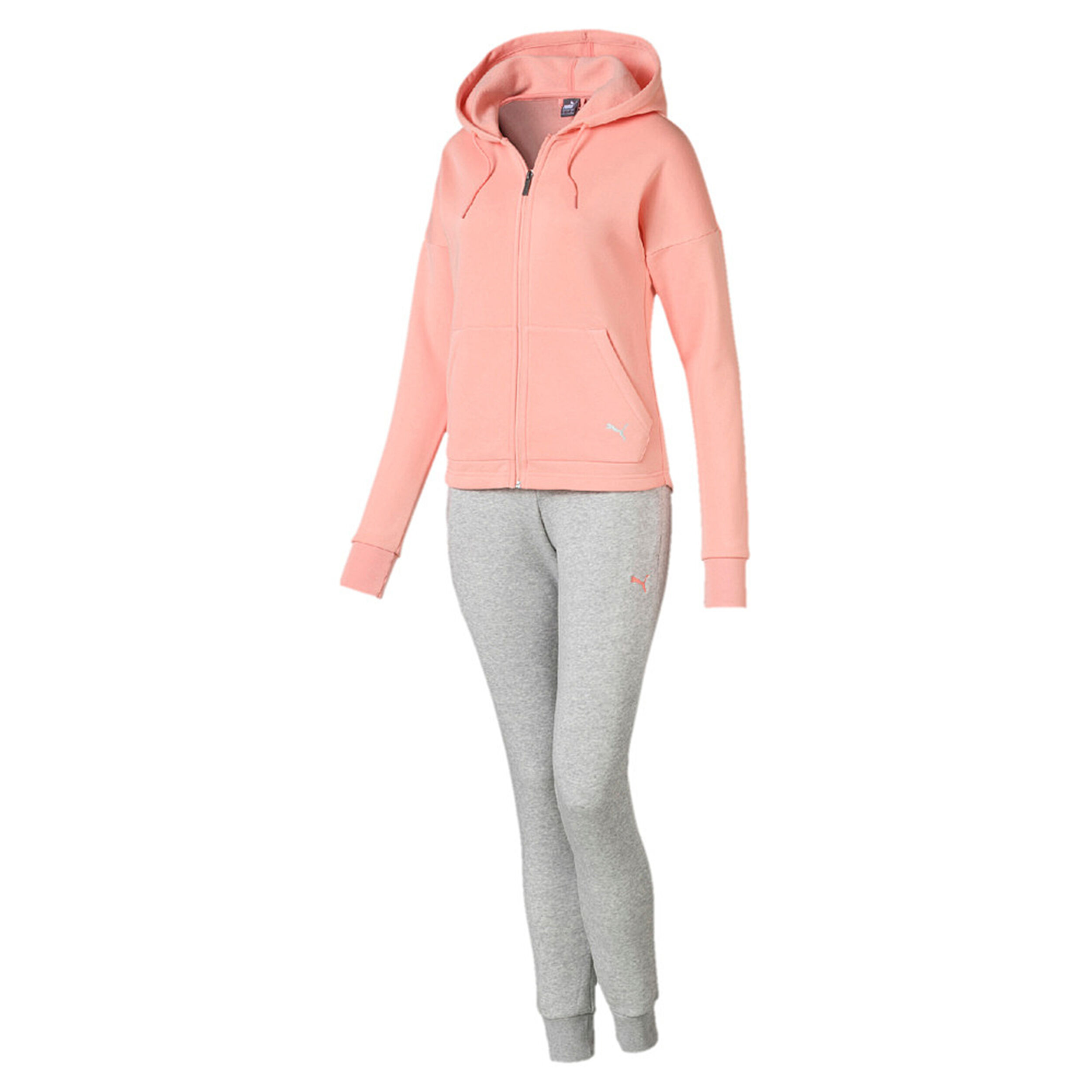 Puma Clean CL Sweat Trainingsanzug Damen Rosa Hellgrau online kaufen Tennis Point AT