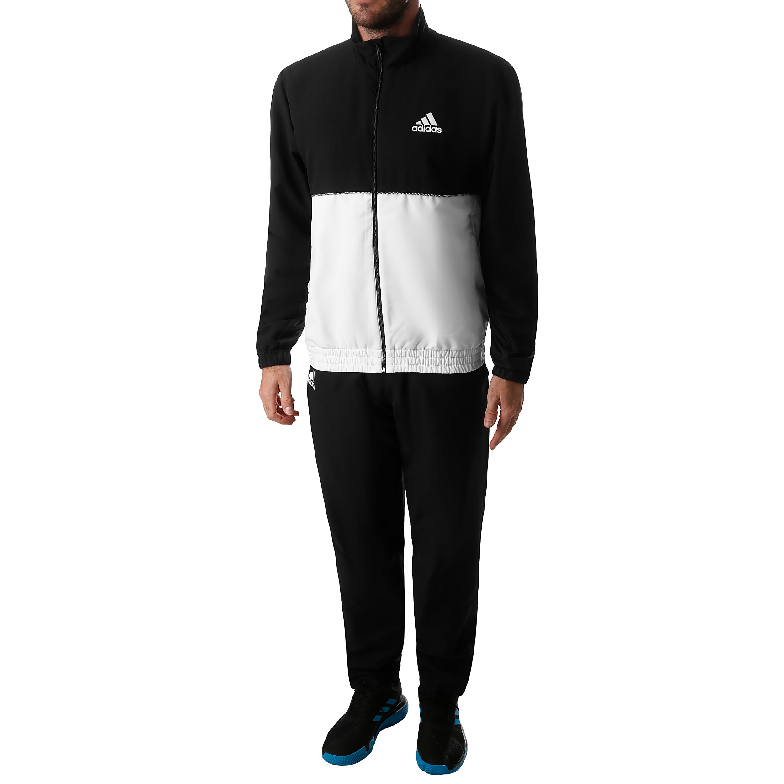 Adidas trainingsanzug herren 2025 schwarz weiß